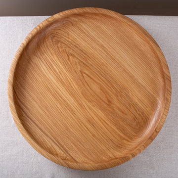 OBLIQUE PLATTER IN FIGURED ASH 17"x 2.25"