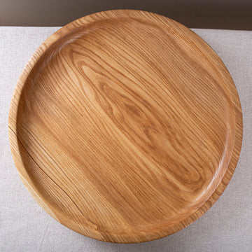 OBLIQUE PLATTER IN FIGURED ASH 16.75"x 2.25"