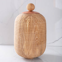 LIDDED VESSEL IN ASH AND COPPER