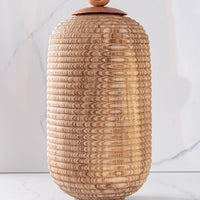 LIDDED VESSEL IN ASH AND COPPER 2