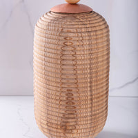 LIDDED VESSEL IN ASH AND COPPER 2