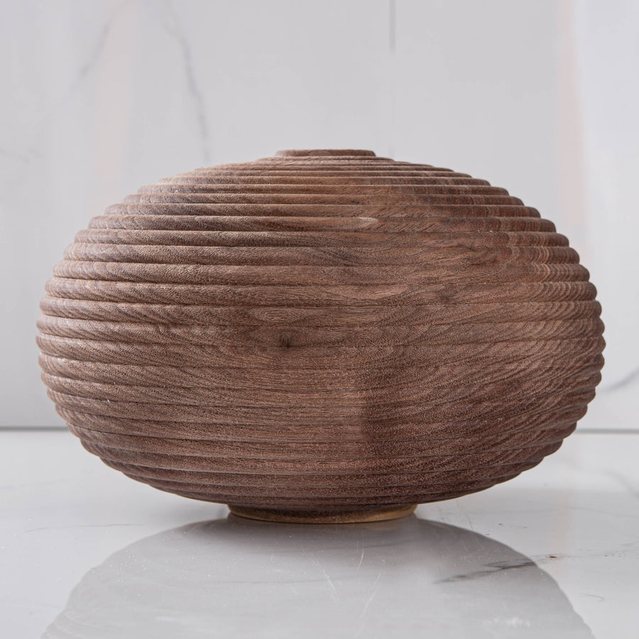 BEADED VESSEL IN TEXTURED BLACK WALNUT 3