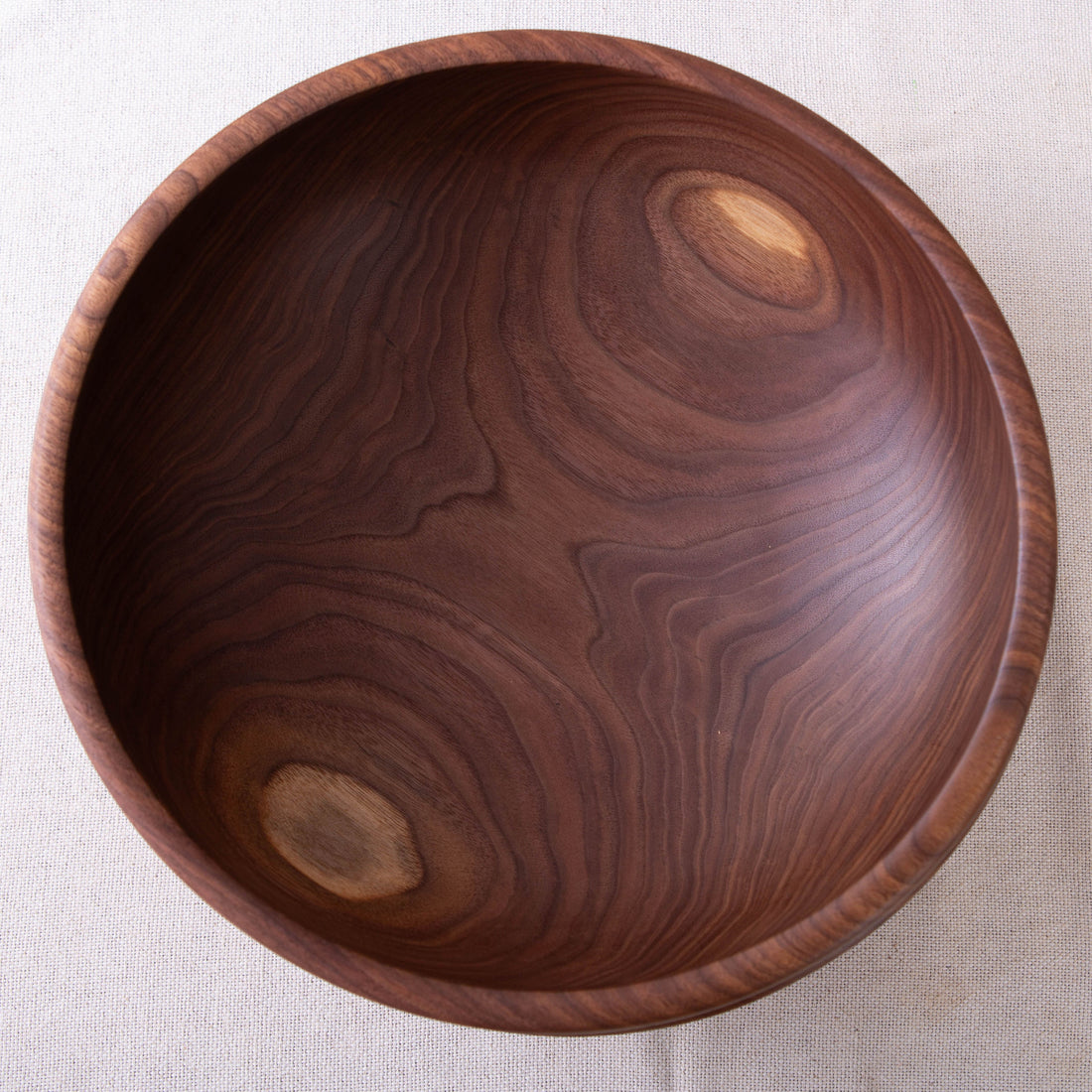 RAISED BEAD OBLIQUE BOWL IN BLACK WALNUT  14x5"
