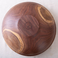 RAISED BEAD OBLIQUE BOWL IN BLACK WALNUT  14x5"