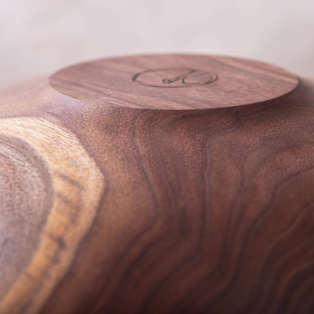 RAISED BEAD OBLIQUE BOWL IN BLACK WALNUT  14x5"