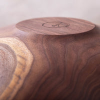 RAISED BEAD OBLIQUE BOWL IN BLACK WALNUT  14x5"