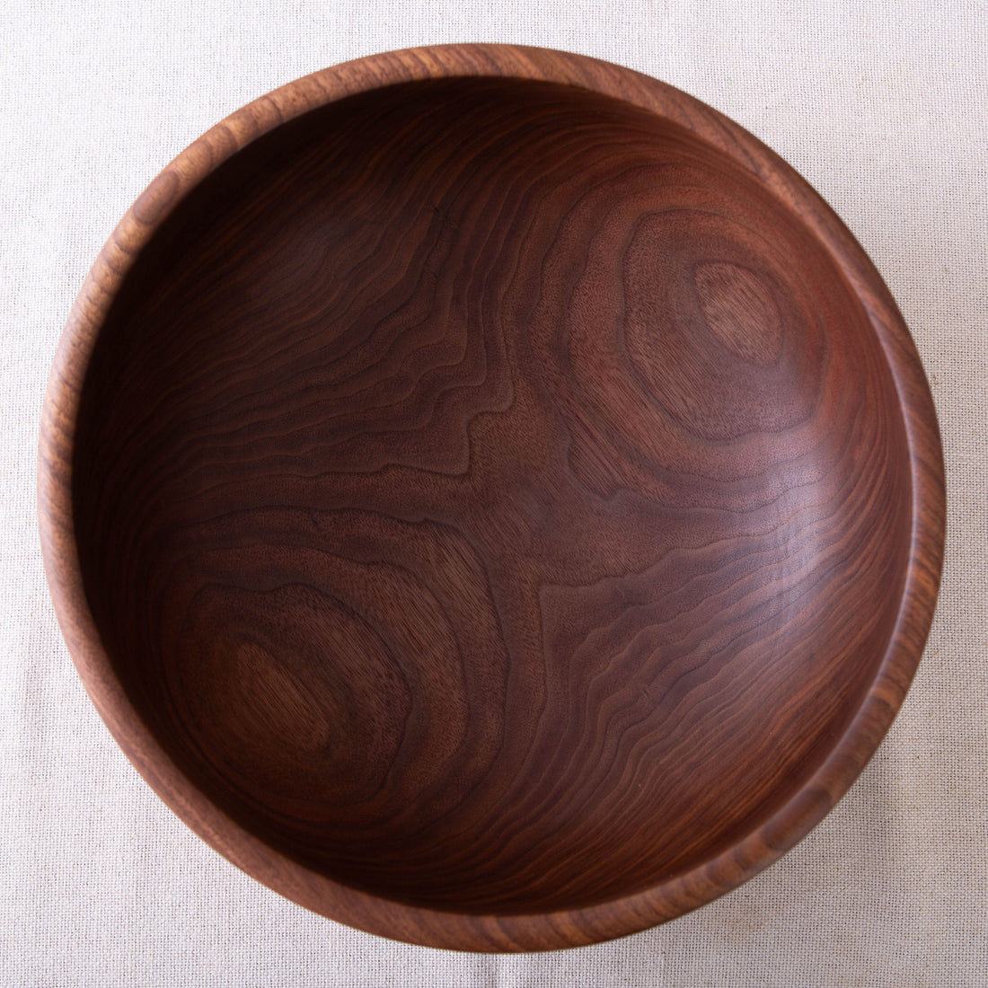 RAISED BEAD OBLIQUE BOWL IN BLACK WALNUT  14x5.5"