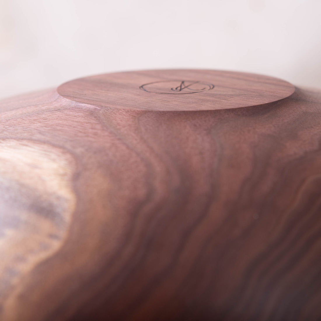 RAISED BEAD OBLIQUE BOWL IN BLACK WALNUT  14x5.5"