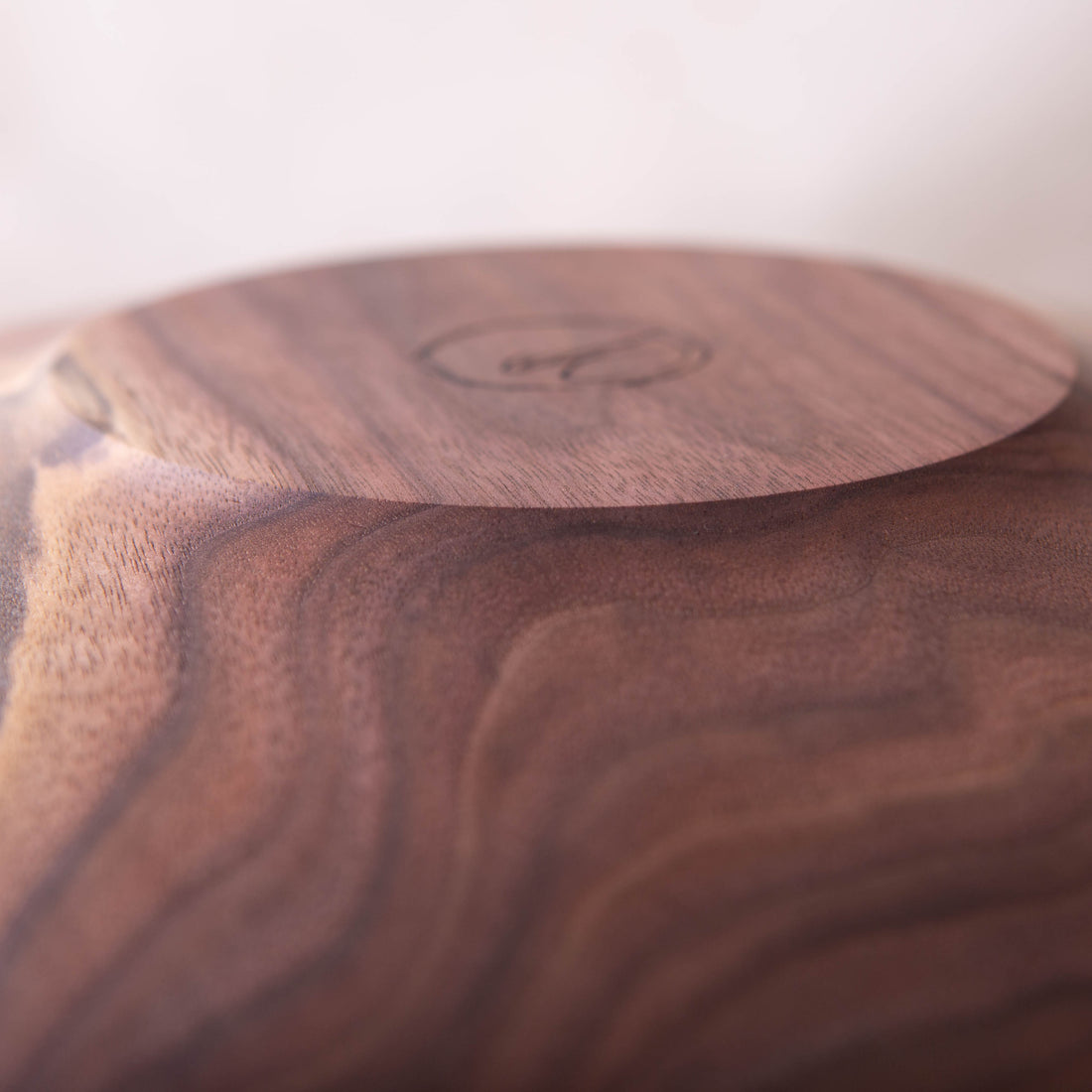 RAISED BEAD OBLIQUE BOWL IN BLACK WALNUT  16x6.5"