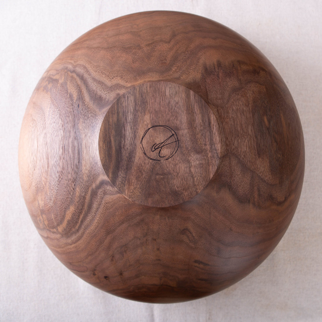 OBLIQUE BOWL IN BLACK WALNUT  15x6"